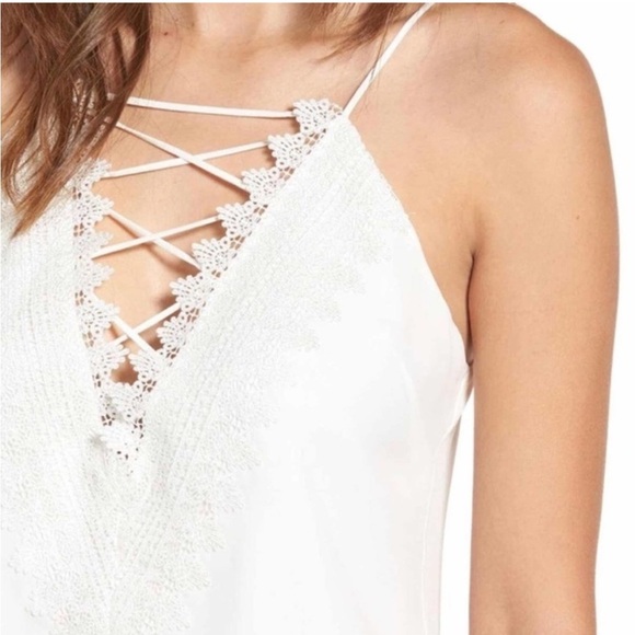 Wayf elegant White Lace-Up Women's Top - Picture 5 of 11